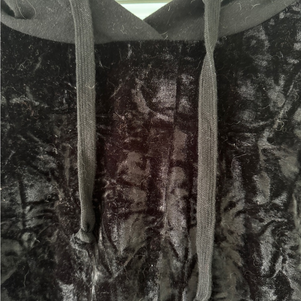 Black Velvet Women's Hoodie - Picture 2 of 4